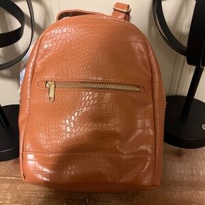 Wild Fable Croc-Embossed Leather Backpack